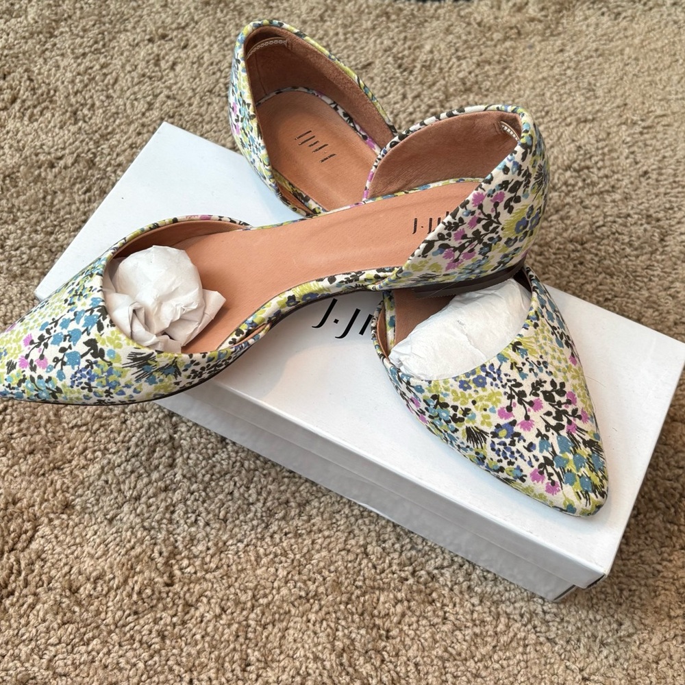 NWT J. Jill Flats Women’s Size 8.5 Purple, Blue and Beige